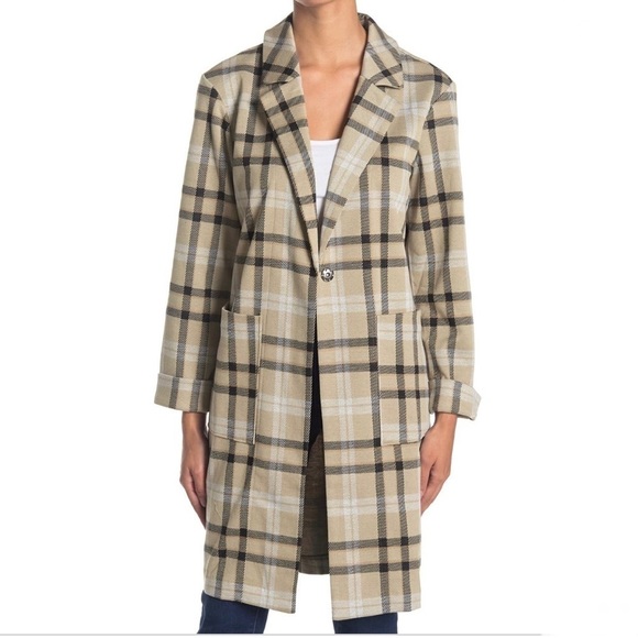 Sanctuary Jackets & Blazers - SANCTUARY JOSEPHINE AVALON PLAID PRINT JACKET